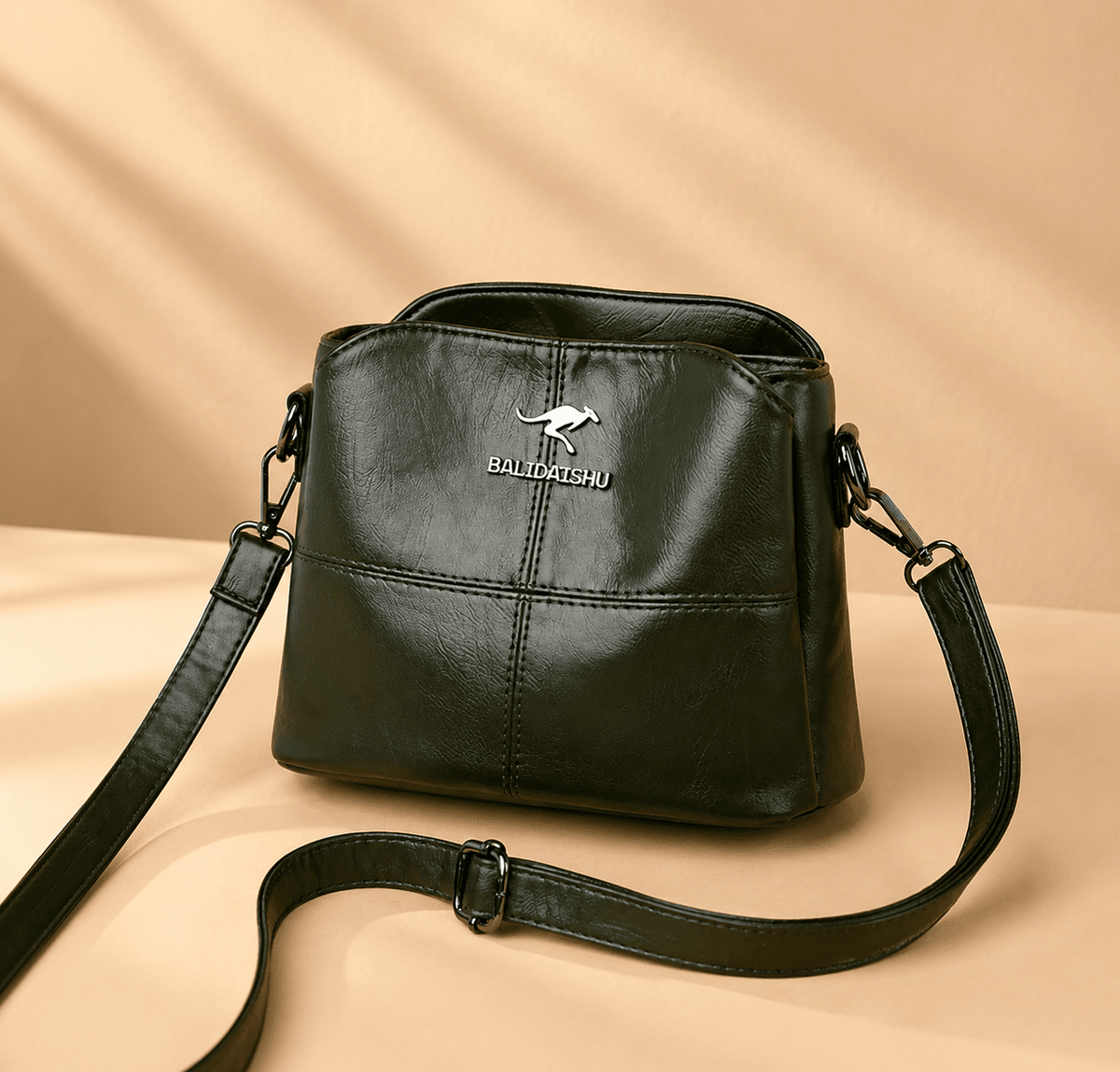 Women vegan leather handbag spacious structured design multiple colors