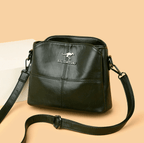 Women vegan leather handbag spacious structured design multiple colors