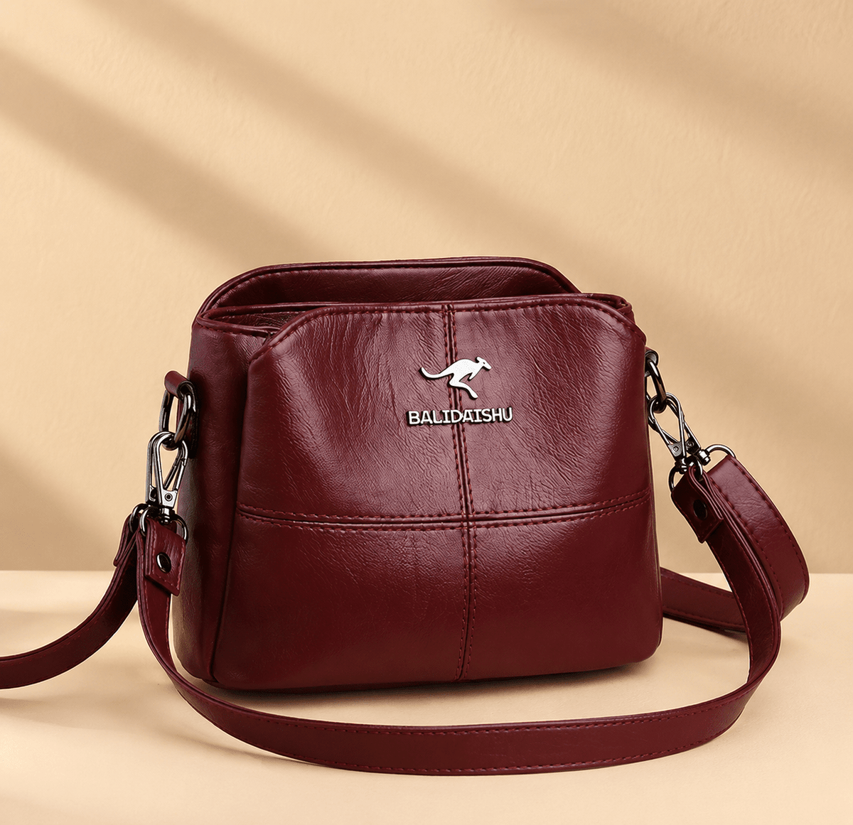 Women vegan leather handbag spacious structured design multiple colors