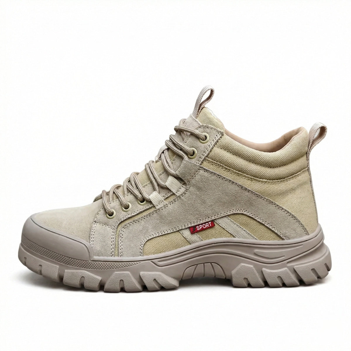 Safety shoes steel toe anti-puncture khaki lightweight work footwear