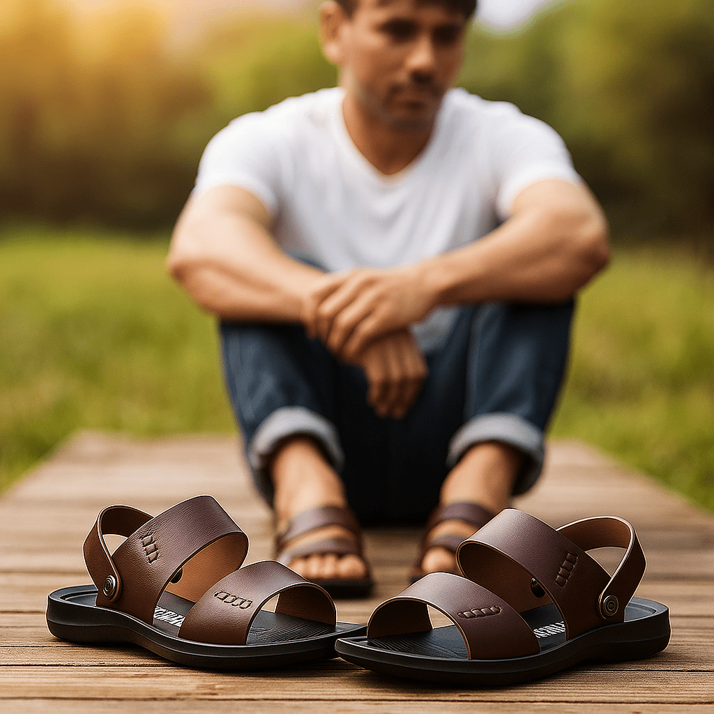 Christo Summer Slip-On Sandals Faux Leather