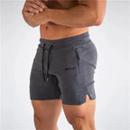 Men's mesh sports shorts with zip pockets and quick-dry fabric, lightweight