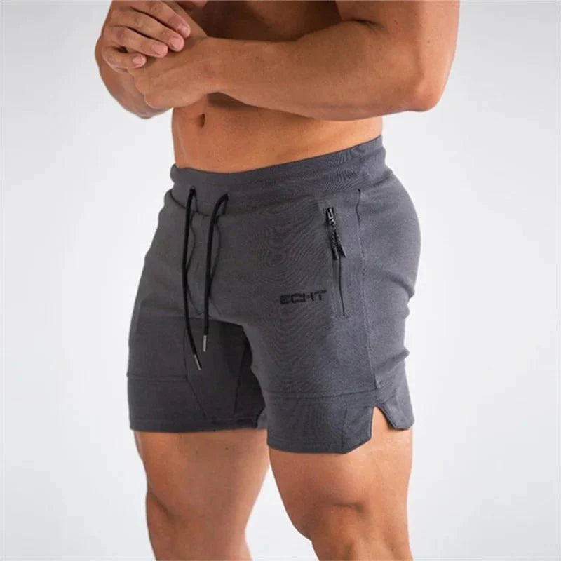 Men's mesh sports shorts with zip pockets and quick-dry fabric, lightweight