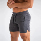 Men's mesh sports shorts with zip pockets and quick-dry fabric, lightweight