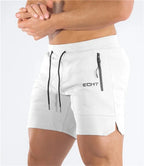 Men's mesh sports shorts with zip pockets and quick-dry fabric, lightweight