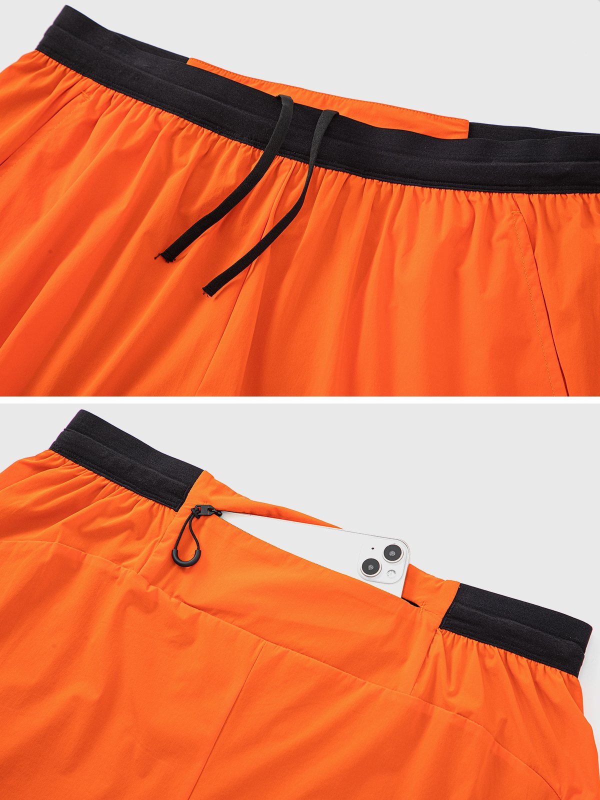 Men 2in1 running shorts with phone pocket quick dry compression liner
