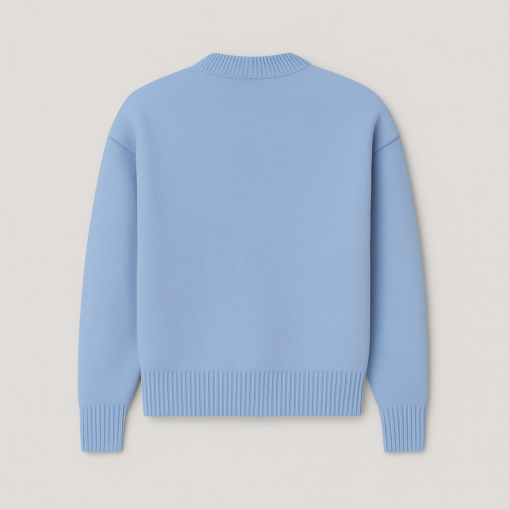 Women's oversized sweater with heart ace print and round neckline, all-season casual pullover