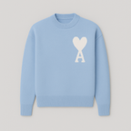 Women's oversized sweater with heart ace print and round neckline, all-season casual pullover