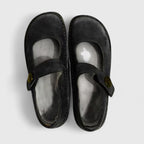 Women leather Mary Jane orthopedic shoes wide fit with ankle strap and cushioned insole