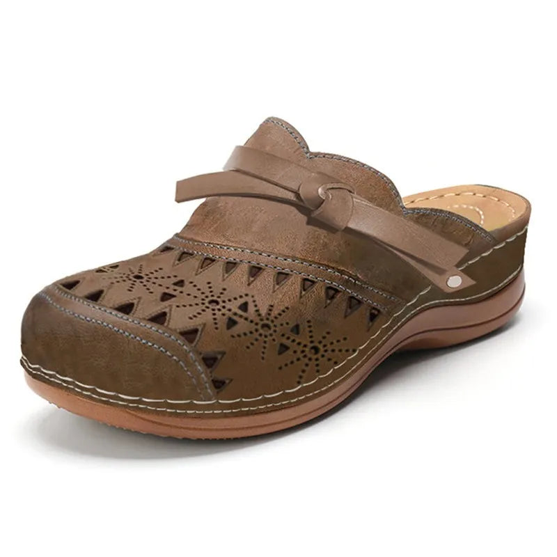 Womens Clogs | Bow Accent Cutout Slip-On