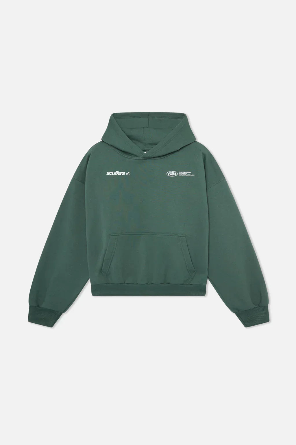 Women's hoodie relaxed fit soft cotton blend in pink, green and black