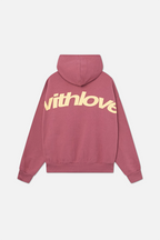 Women's hoodie relaxed fit soft cotton blend in pink, green and black