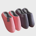 Women's warm slip-on slippers, soft and comfortable, available in multiple colors