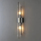 Crystal LED wall light in gold and black finish, indoor wall lamp with G9/E14 bulb