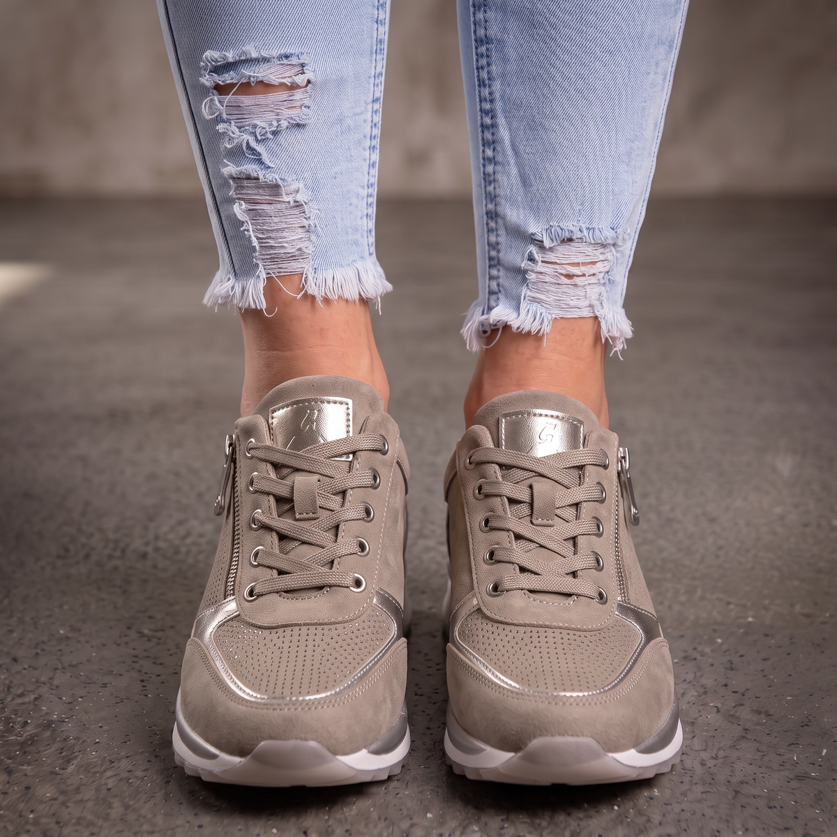 Orthopedic Shoes Women Platform Cushioned Rhinestone Embellished