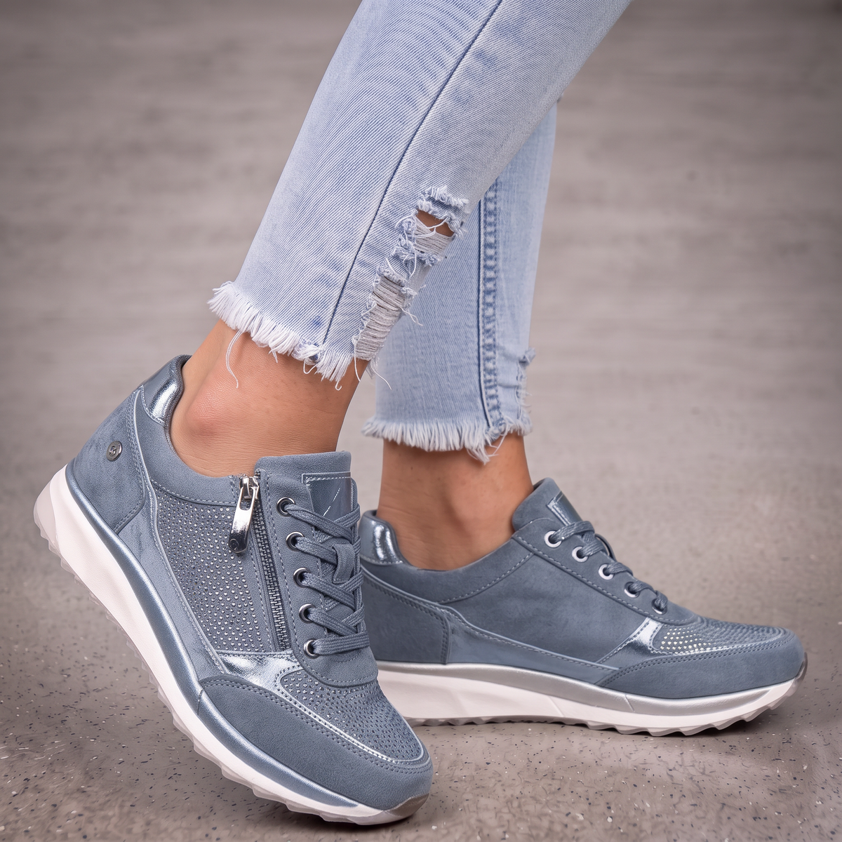 Orthopedic Shoes Women Platform Cushioned Rhinestone Embellished