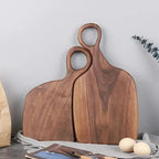 Walnut wood cutting boards 2-pack set, dual-sided for chopping and serving