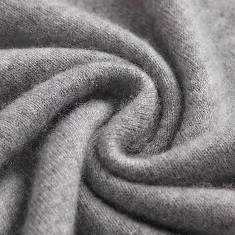 Men's cashmere sweater round neck, autumn winter slim fit pullover