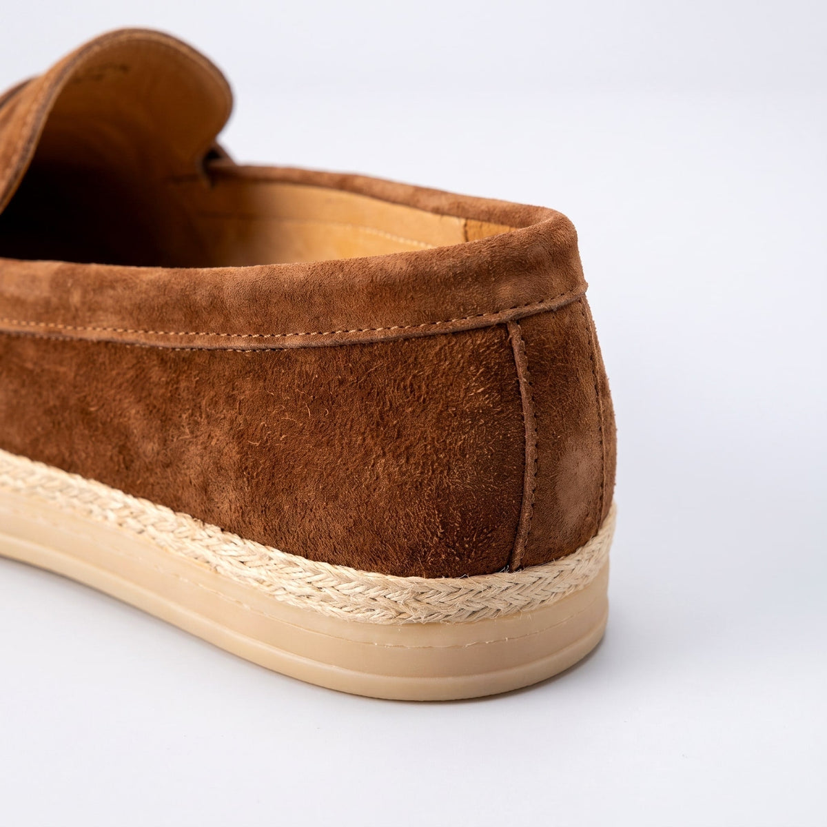 Womens Espadrilles Lightweight Flat Penny Strap Woven Sole Shoes