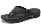Men's flip flops with arch support, wide platform non-slip rubber sole, athletic sandal