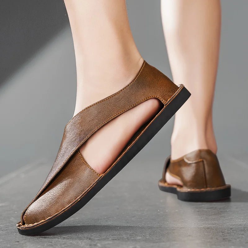 Sandálias Masculinas de Couro | Italianо, Espuma Contornada