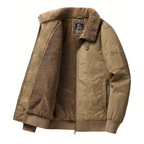 Men zip up collar bomber jacket structured silhouette casual wear