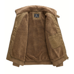 Men zip up collar bomber jacket structured silhouette casual wear