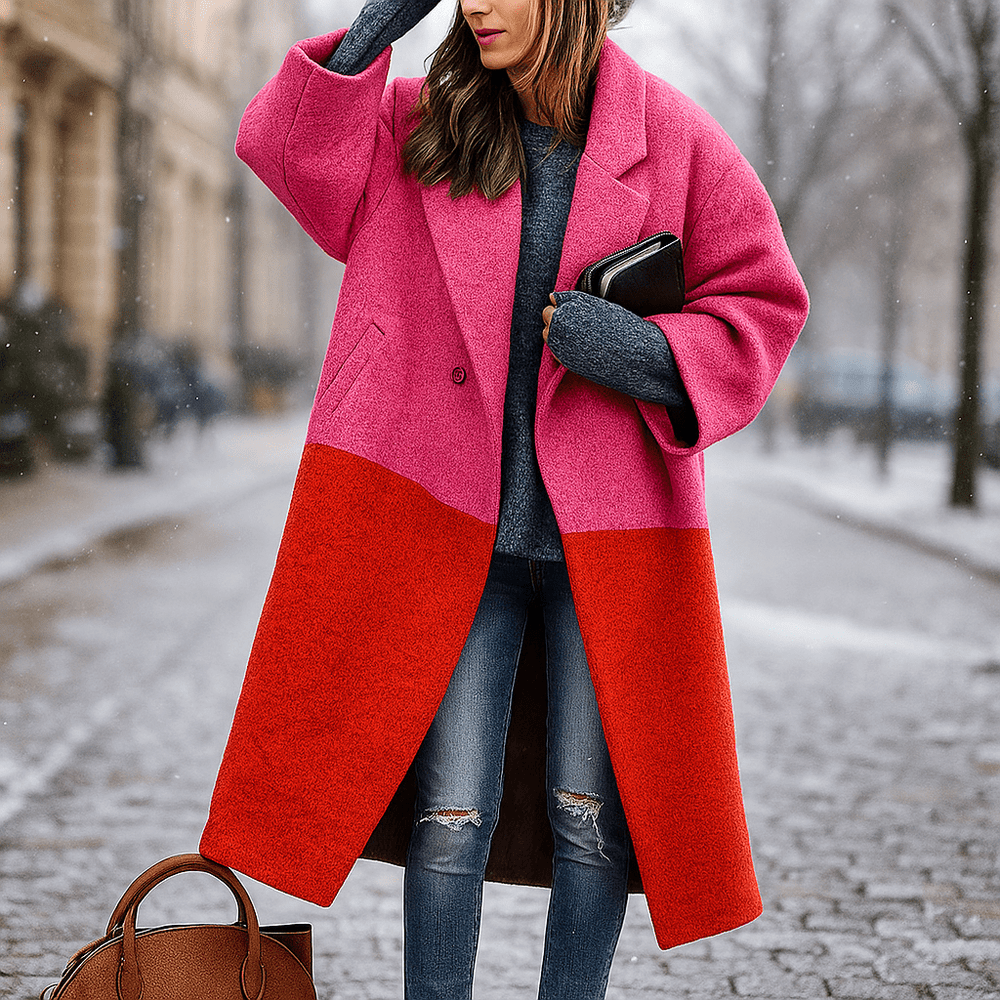 Milla – Long Coat – Warm Colors – Stylish Comfort