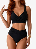 High Waist Bikini Set Womens Two Piece Quick Drying Swimwear