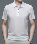 Men's mesh polo shirt short sleeve breathable summer casual