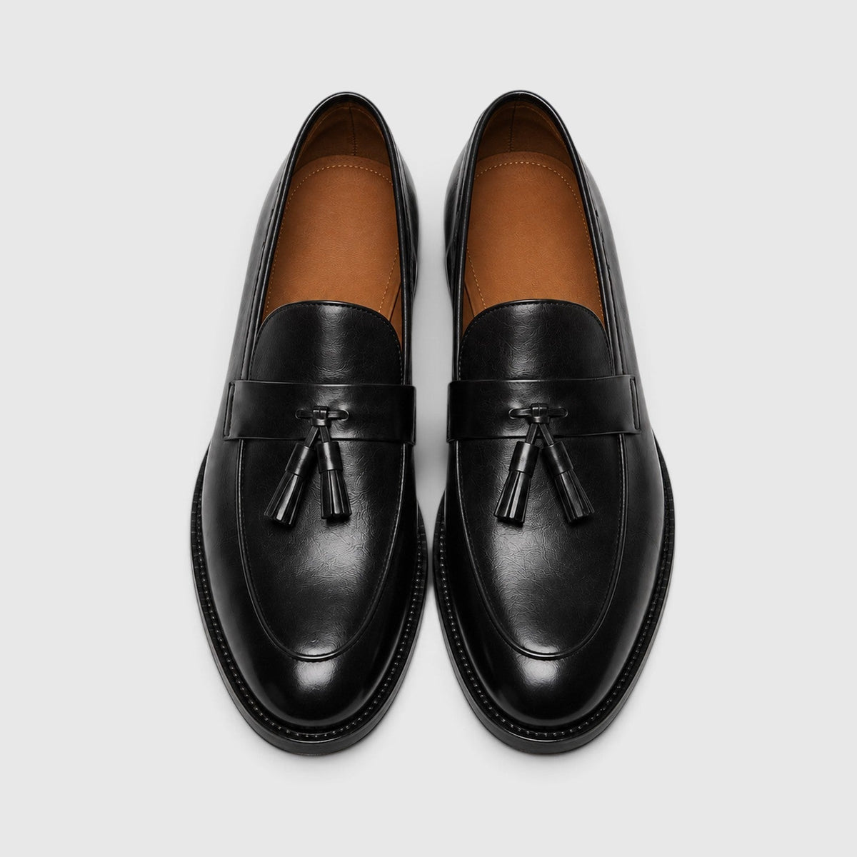 Mens Leather Tassel Loafers | Slip-On Elegant Dress Shoes