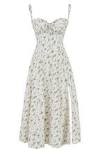 Women's bodycon dress with bustier bodice and waist-defining slim fit midi length