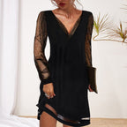 Women's black sequin evening gown, long fitted formal dress for galas and parties