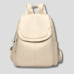 Women's anti-theft leather backpack with embossed detail, multiple colors