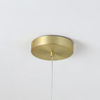 Pendant light for kitchen island, industrial gold metal, 1-lamp LED ceiling light