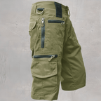 Men cargo shorts with zip pockets in multiple colours