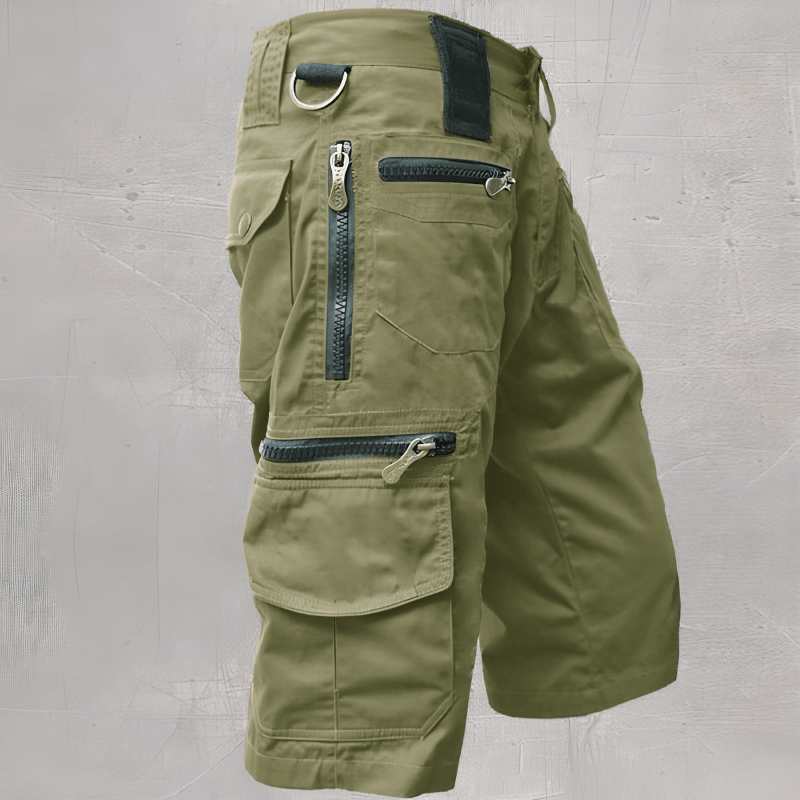 Men cargo shorts with zip pockets in multiple colours