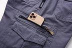Men cargo shorts with zip pockets in multiple colours