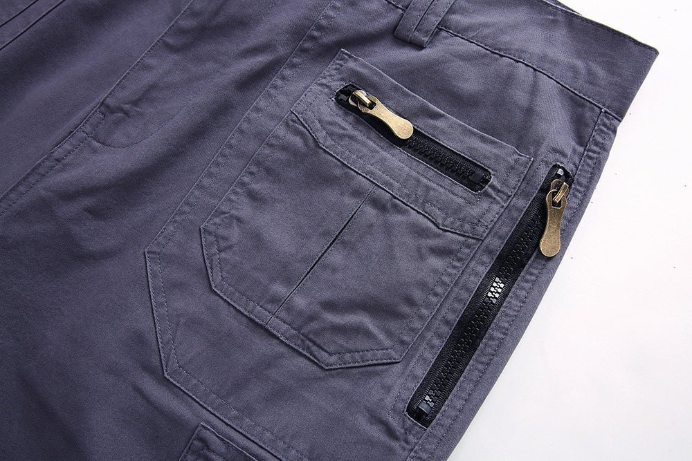 Men cargo shorts with zip pockets in multiple colours