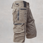 Men cargo shorts with zip pockets in multiple colours