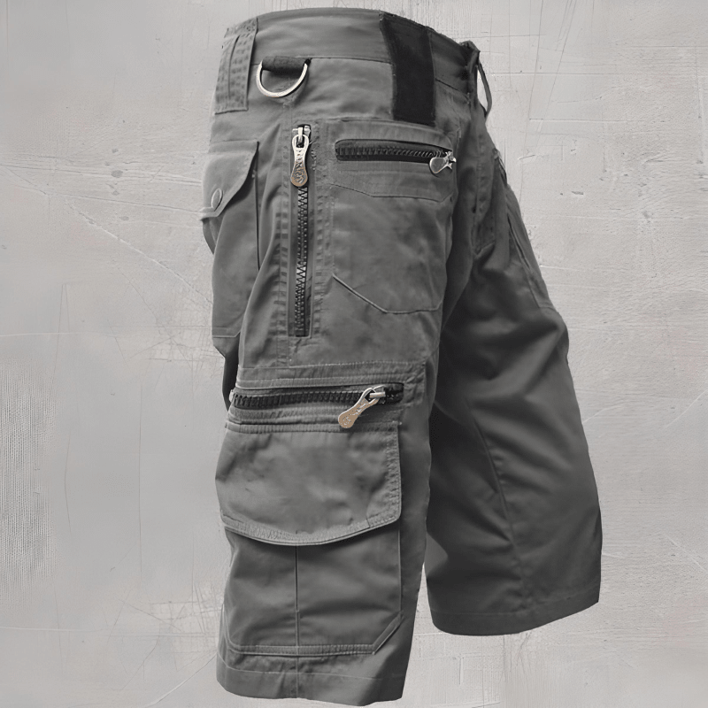 Men cargo shorts with zip pockets in multiple colours