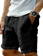Men's casual shorts with drawstring waist, relaxed fit, available in multiple colors