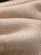 Men ribbed knit full-zip cardigan with stand collar in khaki