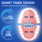 Electric toothbrush 360° rotating with IPX7 waterproof and USB-C charging, 70-day battery