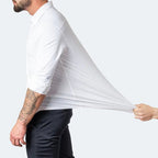 Men's wrinkle-free dress shirt, breathable fabric for work and casual wear