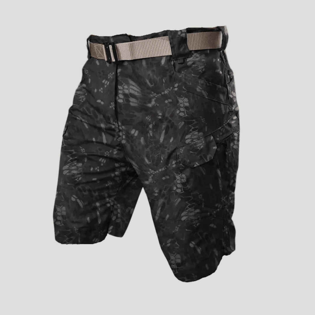 Men cargo shorts regular fit with 6 pockets and elastic waist