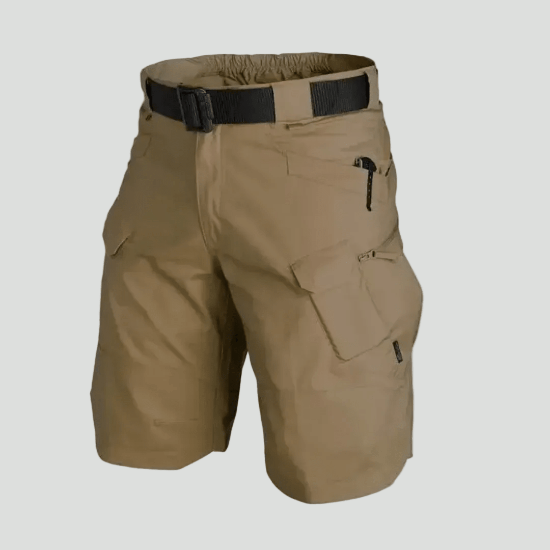 Men cargo shorts regular fit with 6 pockets and elastic waist