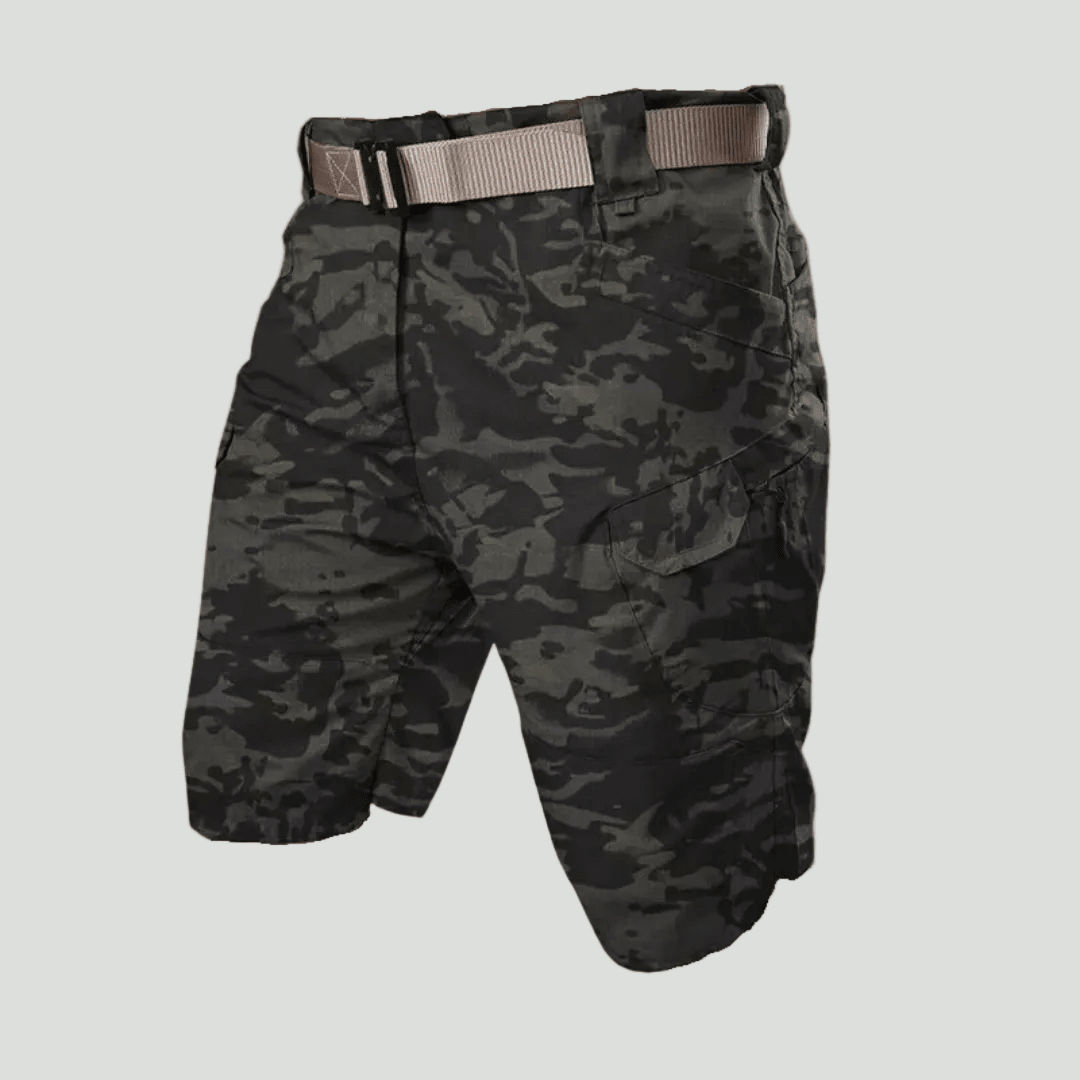 Men cargo shorts regular fit with 6 pockets and elastic waist