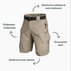 Men cargo shorts regular fit with 6 pockets and elastic waist