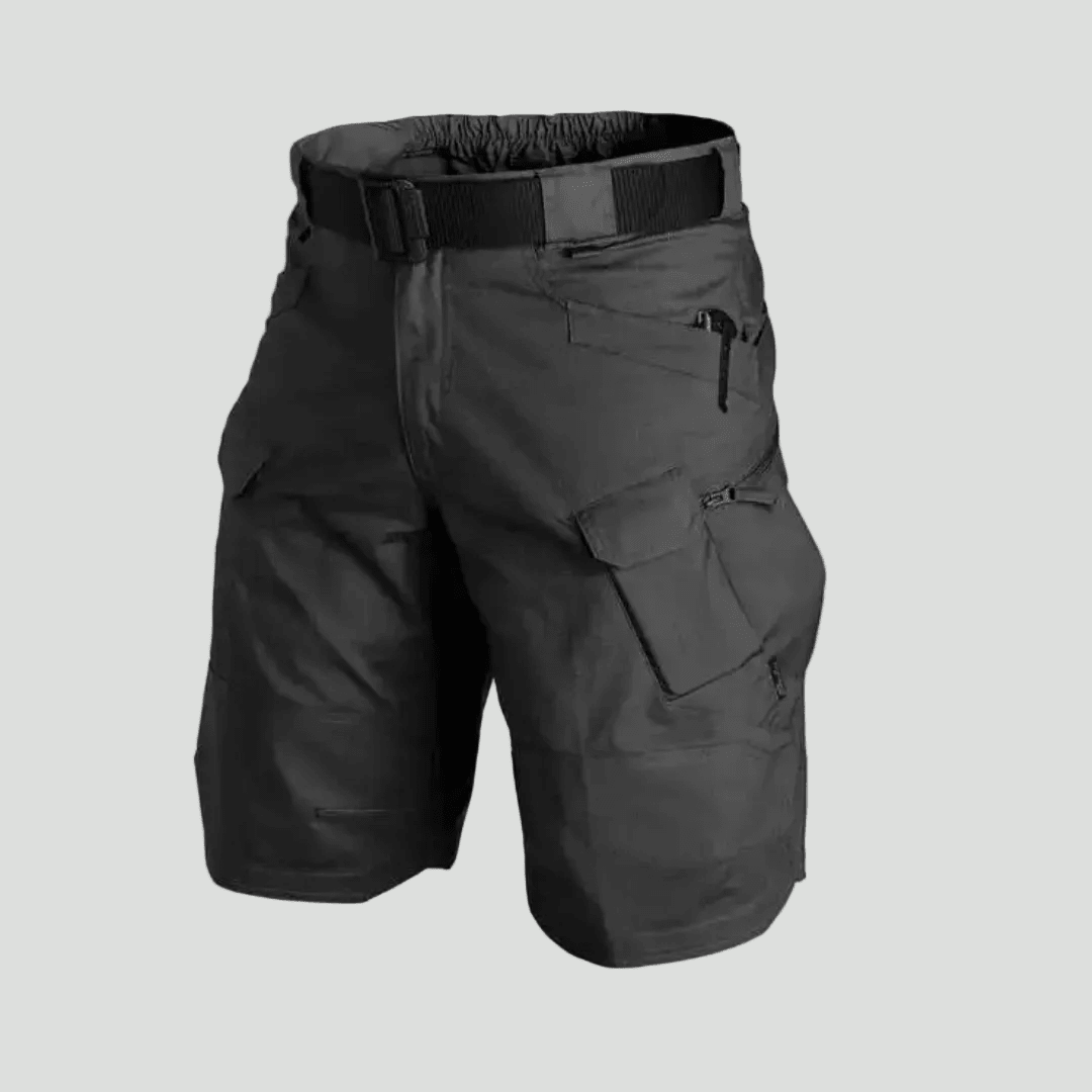 Men cargo shorts regular fit with 6 pockets and elastic waist